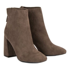 Corina Bottines en daim élégantes brun 6