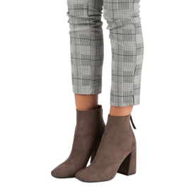 Corina Bottines en daim élégantes brun 7