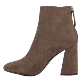 Corina Bottines en daim élégantes brun 4