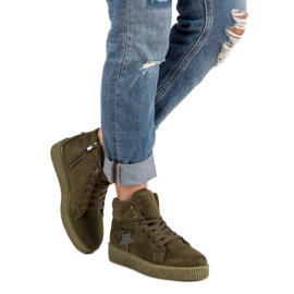 Mckeylor Baskets Creepers en daim vert 6