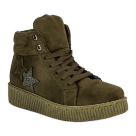 Mckeylor Baskets Creepers en daim vert 2