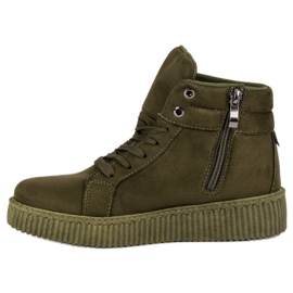 Mckeylor Baskets Creepers en daim vert 3