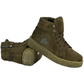 Mckeylor Baskets Creepers en daim vert 4