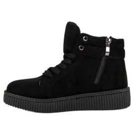 Mckeylor Baskets Creepers en daim le noir 4