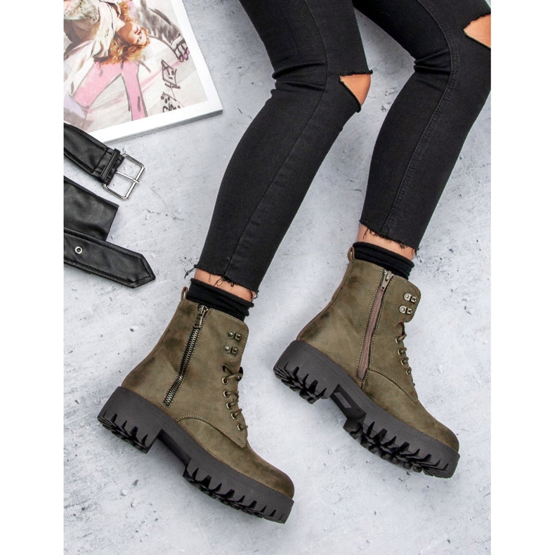 Corina Travailleurs en daim noués brun 1