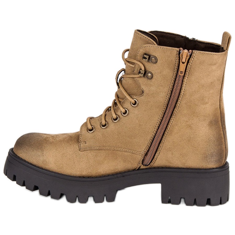 Corina Travailleurs en daim noués brun 1