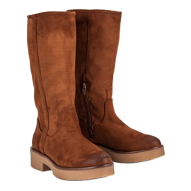Corina Bottes en daim pour femmes brun 5