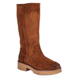 Corina Bottes en daim pour femmes brun 3