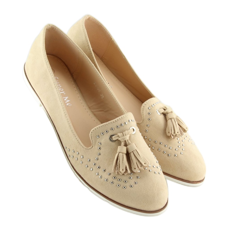 Mocassins femme beiges 22-05 Beige 1