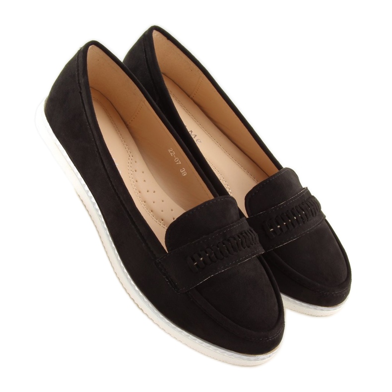 Mocassins femme noirs 22-07 Noir 2