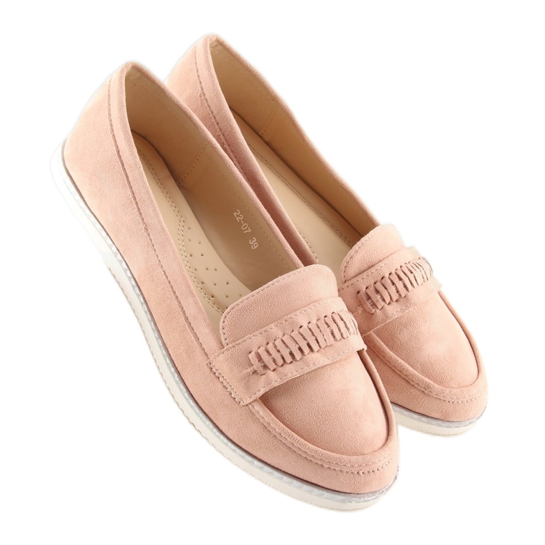 Mocassins femme rose 22-07 Rose 2