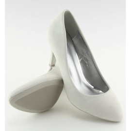 Escarpins bouts en amande gris B-41 Gris 1