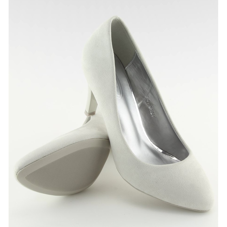 Escarpins bouts en amande gris B-41 Gris 1