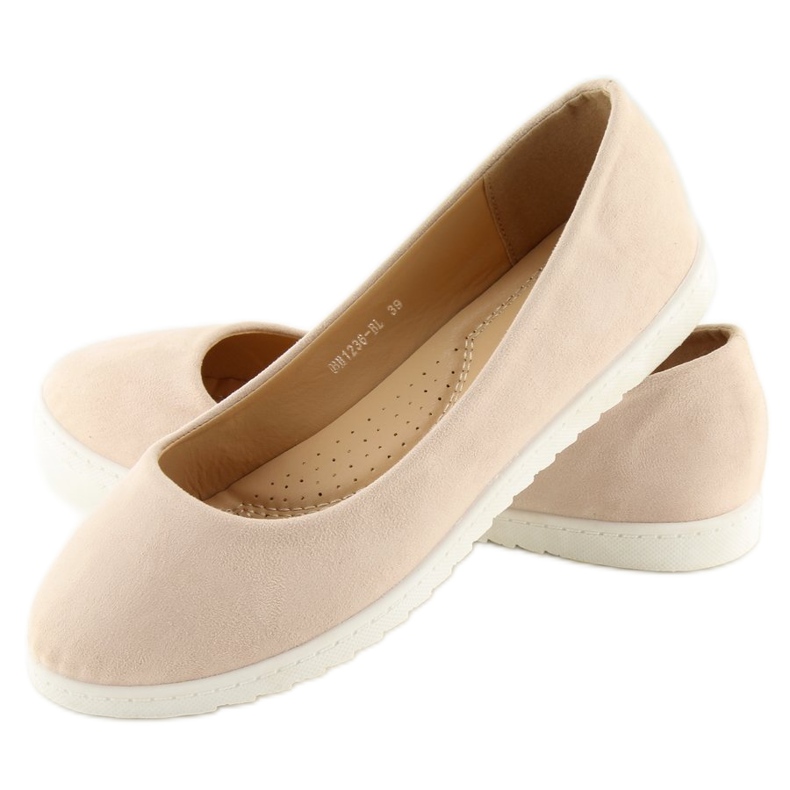 Ballerines lisses beiges femme BH1236-BL Beige 2
