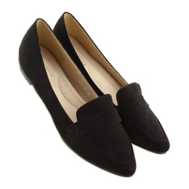 Mocassins noirs aux amandes DO-38 noir le noir 1