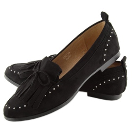 Noir Mocassins femme noirs G242 Noir 1