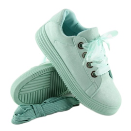 Baskets à rubans menthe H99-23 Vert clair 1