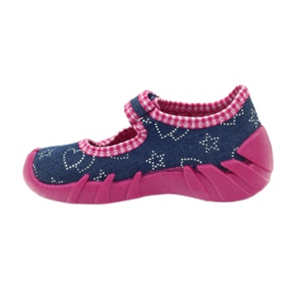 Chaussures pour enfants Befado 109p164 pantoufles gris rose bleu marine 2