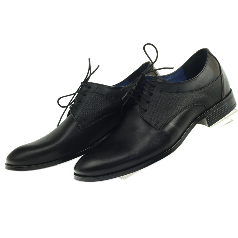 Nikopol Chaussures en cuir pour hommes formels noirs 1677 le noir 5
