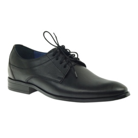 Nikopol Chaussures en cuir pour hommes formels noirs 1677 le noir 1