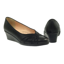Chaussures compensées noires Espinto le noir 5
