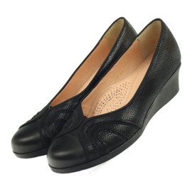 Chaussures compensées noires Espinto le noir 4