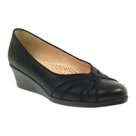 Chaussures compensées noires Espinto le noir 1