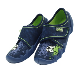 Chaussons velcro footballeur Befado 273x237 vert bleu marine 5