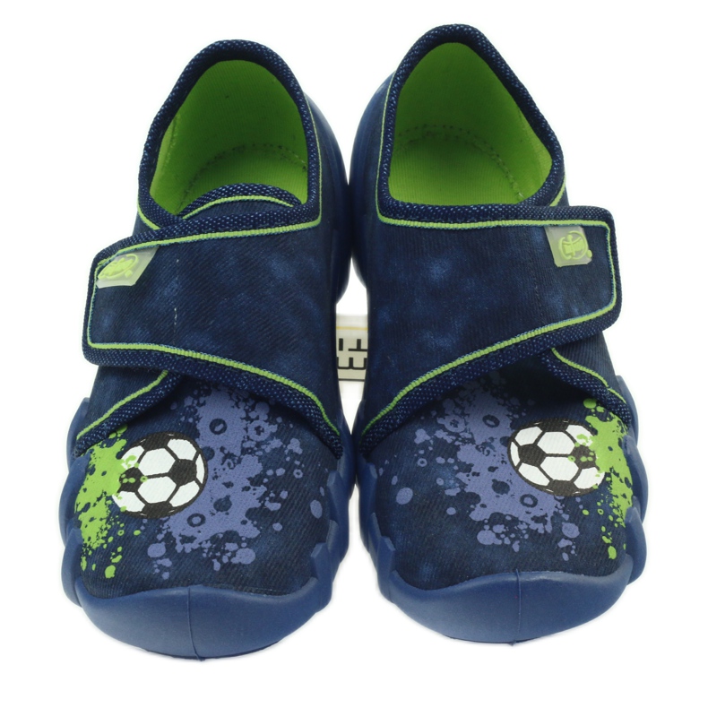 Chaussons velcro footballeur Befado 273x237 vert bleu marine 4
