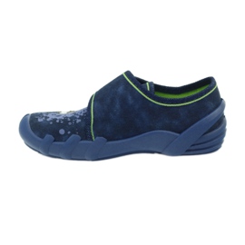 Chaussons velcro footballeur Befado 273x237 vert bleu marine 2