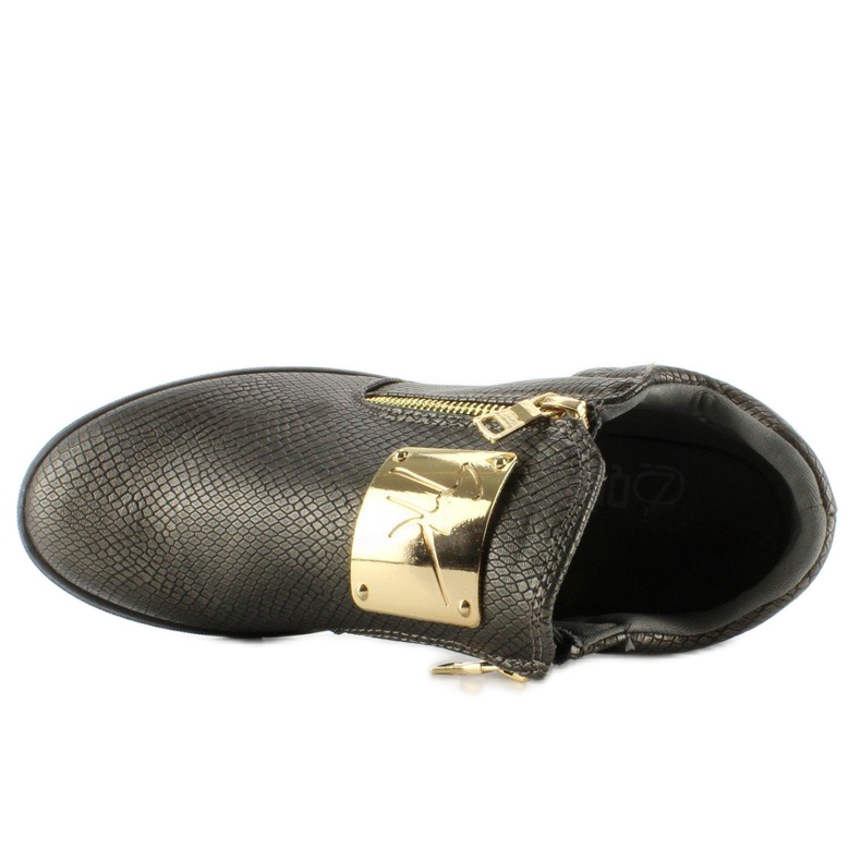 Baskets Zanotki or avec fermetures éclair 881-1 D. Grey gris 1