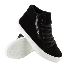 Baskets chaudes noires à la cheville W-3072 Noir 1
