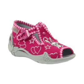 Chaussures pour enfants Befado 213p105 pantoufles gris rose 1