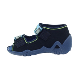 Befado chaussures enfants sandales pantoufles 250P076 bleu vert bleu marine 2