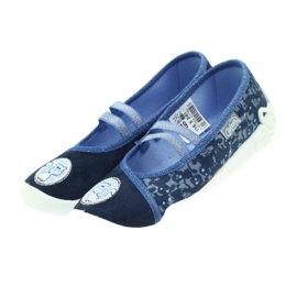 Befado chaussures pour enfants ballerines chaussons 116x241 bleu bleu marin 5