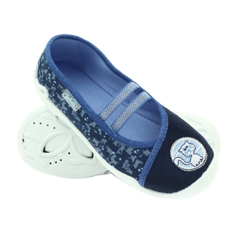 Befado chaussures pour enfants ballerines chaussons 116x241 bleu bleu marin 3