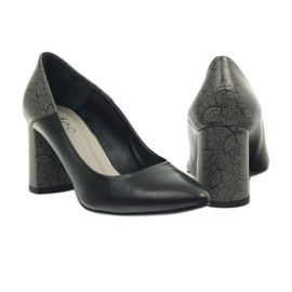 Escarpins sur le poteau Edeo 3190A noir le noir gris 4