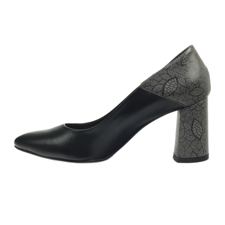Escarpins sur le poteau Edeo 3190A noir gris 2