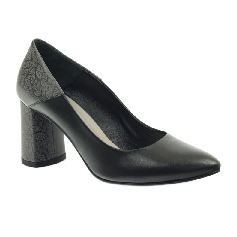 Escarpins sur le poteau Edeo 3190A noir gris 1