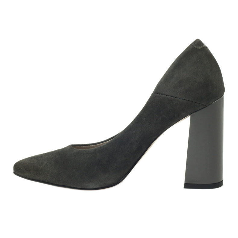 Edeo Pompes en cuir féminin 3228 Gray gris 2
