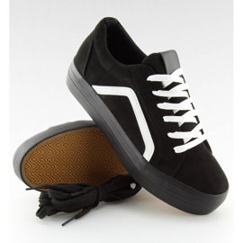 Baskets montantes noires B318-16 Noir blanche le noir 2