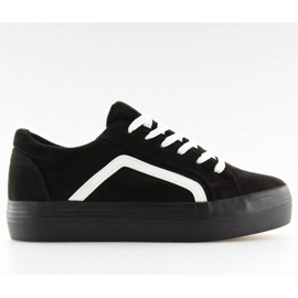 Baskets montantes noires B318-16 Noir blanc 1
