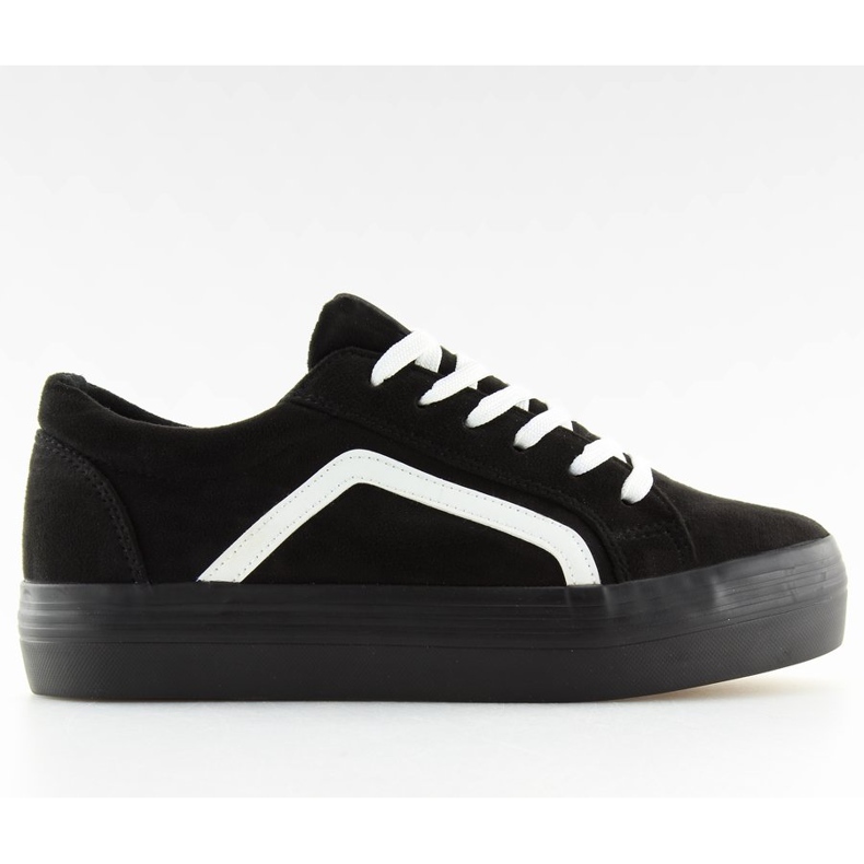 Baskets montantes noires B318-16 Noir blanc 1