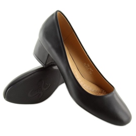 Noir Escarpins à talons bas noir MM-387 Noir le noir 1