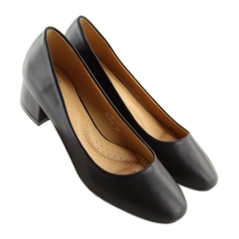 Noir Escarpins à talons bas noir MM-387 Noir le noir 2