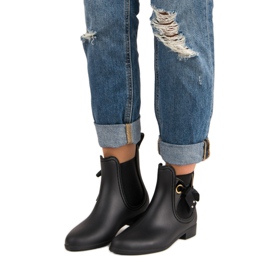 Vices Bottes en caoutchouc noir, étaux le noir 1