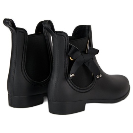 Vices Bottes en caoutchouc noir, étaux le noir 5