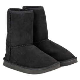 Bottes de neige en daim noir 1