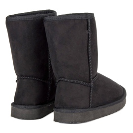 Bottes de neige en daim le noir 4