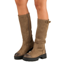 Corina Bottes en daim brun 4